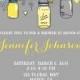 Royal Blue Yellow Navy Gray Mason Jars Invitation - Shabby Chic Gray Bridal Boy Baby Shower Wedding Invites - Printable PDF JPEG Evite