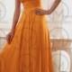 One shoulder floor length yellow formal dresses collection