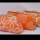 Orange Bridesmaids Bag Gift Custom handbag Clutch- Custom Design your Own Wedding Party gift in various patterns and colors