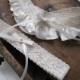 Wedding Garter: Ivory Lace Ruffled Garter Set