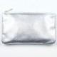 MAE Silver Leather Wallet. Silver Leather Pouch. Metallic Leather Wallet. Small Silver Pouch. Silver Wedding Clutch