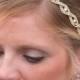 bridal Headpiece, Rhinestone Headband, Women's Headband, Gold Rhinestone Headband