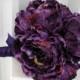 Silk Wedding bouquet Purple peony Brides bouquet