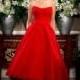 Vintage 2015 Red Wedding Dresses Lace Garden Sleeveless A Line Tea Length Bridal Gowns Sweetheart Simple Wedding Ball Custom Made Garden Online with $104.14/Piece on Hjklp88's Store 
