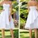 2015 Summer Beach Short Wedding Dresses Sleeveless Knee-Length Strapless Bridal Ball Gowns A-Line Sleeveless Zipper Satin Online with $97.91/Piece on Hjklp88's Store 