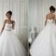2015 White Wedding Dresses A-Line With Sash Sequins Beaded Tulle Sweetheart Bridal Dresses Ball Gowns Sleeveless Chapel Train Cheap Online with $126.39/Piece on Hjklp88's Store 