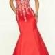 New Style Sweetheart Evening Dresses Red Satin Sleeveless Cheap Appliques Lace Up Back Floor-length Mermaid Long Formal Prom Party Gowns Online with $121.94/Piece on Hjklp88's Store 