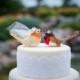 Cheeky Chickadee Love Bird Cake Topper: Unique Bride and Groom Love Bird Wedding Cake Topper