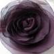 Wedding Hair Flower, Eggplant Purple/Plum Chiffon Hair Flower, Bridal Accessory