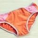 Pumpkin orange and pink organic panties - custom made lingerie