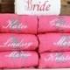 Set of (8) WAFFLE Bridesmaid Bridal Party Robes Bridesmaids Wedding Gift Robe Embroidered Personalized
