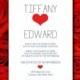 DIY DOWNLOAD Typography with Heart Wedding Invitation Microsoft Word Template - Simple Wedding Invitation for the Modern Wedding