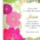 Meadow of Flowers Bridal or Baby Shower or Wedding Flowers Invitation - Customizable - jpeg for individuals