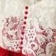 Red Tulle Ivory Lace Flower Girl Dress Children Toddler Dress for Wedding Junior Bridesmaid Dress