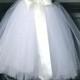 White flower girl tutu dress for weddings, flower girl dresses, sewn tutus, chic tutus, luxurious tutus