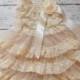 Large Size, Beige lace Dress , and set,Lace Flower girl dress ,Baby Lace Dress,Lace Dress, Ivory Lace dress