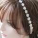 Crystal bridal wedding headband.  Dainty flower rhinestone bridesmaid headpiece. FIORE