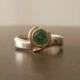 Kokiri Emerald Ring - Legend of Zelda - Geeky Engagement Ring - Silver and 14k Gold - Green Stone Options