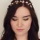 White Rustic Woodland Pip Berry Vine Crown - Floral Headband, Floral Crown, Festival, Floral Wreath, Wedding, Bridal, Bridesmaid Crown