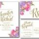 Romantic Floral Wedding Invitation - Floral Wedding - Printable Wedding Invitation - Rsvp Postcard - Wedding Rsvp - RSVP Card