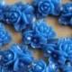 20pc. Royal Blue Flower Bouquet Cabochons 16mm - RES-114