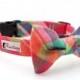 Colorful Flannel Plaid Dog Collar - Purple, Aqua, Pink & Yellow (Matching  Dog Bow Tie Available Separately)