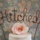 Rustic HITCHED Cake Topper Banner - Rustic Wedding Decoration, Shabby Chic Wedding, Barn Wedding Cake Topper, Garden Party