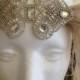Gatsby wedding dress headpiece, Great Gatsby Dress Black OR Beige Feather 1920s headband for 1920s dress