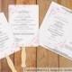 DiY Wedding Fan Program Template - DOWNLOAD Instantly - EDITABLE TEXT - Chic Bouquet (Pink) 5 x 7 - Microsoft® Word Format