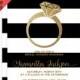PRINTABLE INVITATIONS Bridal Shower Invitations, Glitter Ring, Stripe Invites, Gold Glitter Invitations, Wedding Shower, Bridal Invites