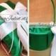 Custom Colors Flower Girl Basket and Ring Bearer Pillow Set...You Choose The Colors..shown in kelly green/white