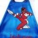 Kid's Super Hero Cape,  Embroidered Power Ranger Personalized with Monogram Royal Blue