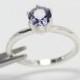 Color-Changing Alexandrite Engagement Ring Sterling Silver / LAB Alexandrite Sterling Silver Ring