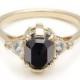 Oval Bea Ring - Black Diamond