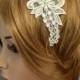 Swarovski Crystal Rhinestone Pearl Lace Headband Bridal Fascinator Wedding Reception