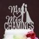 Wedding Cake Topper Monogram Mr and Mrs cake Topper Design Personalized with YOUR Last Name 047