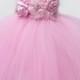 Pink Flower Girl Dress - Tulle Flower Girl Dress - Girls Pink Dress - Pink Tutu Dress - Pink Toddler Dress - Pink Tulle Little Girls Dress