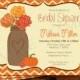 Fall Pumpkin Mason Jar Bridal Shower Invitation - Wedding Shower Invite - Fall Invitation - Printable Invite - Digital File