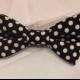 Black and White tie, Black Bow tie, polka dot bow tie, or black white polka dot hair bow - infant, toddler, child, adult