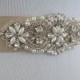 Wedding Belt, Bridal Belt, Sash Belt, Crystal Rhinestone & Off White Pearls - Style 143