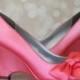 Wedding Shoes -- Pink Coral Peep Toe Wedge Wedding Shoes with Off Center Matching Bow on the Toe