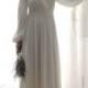 Custom made -Sweet Princess Kathryn-  off Shoulder long-sleeved chiffon lace woodland / beach wedding  dress - AM1982780