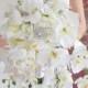 White Orchid Bouquet with Silver Brooches for your Wedding, Example Only, DO NOT PURCHASE