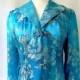 Vintage Silk Robe & Pajama Set in Blue from China
