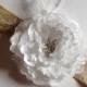 WEDDING FLOWER COLLAR - Rustic Burlap & lace white Flower Dog collar,Pet Wedding,Ties on, Dog Wedding, Pet Corsage, Dog flower , Dog Bow