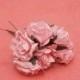 Paper Flowers, bunch of 6 stems - Small Bouquet - wedding, party favour,  scrapbooking