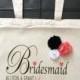 Personalized Bridesmaid gift bag wedding married bride