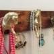 Gold horse jewelry and key rack hanger on wooden backdrop jewelry organizer jewelry rack jewelry display coat rack towel rack bridal rack