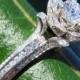 Gorgeous UNIQUE Flower Rose Diamond Engagement Ring - 2.50 carat - 14K white gold - wedding - brides - luxury - custom made -