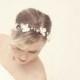 wedding accessories, bridal headpiece, wedding flower crown, ivory Flower crown, rustic head wreath, wedding headband, bridal hair